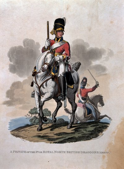 Un soldat des 2e, ou Royal Northern British Dragoons (Greys) de 